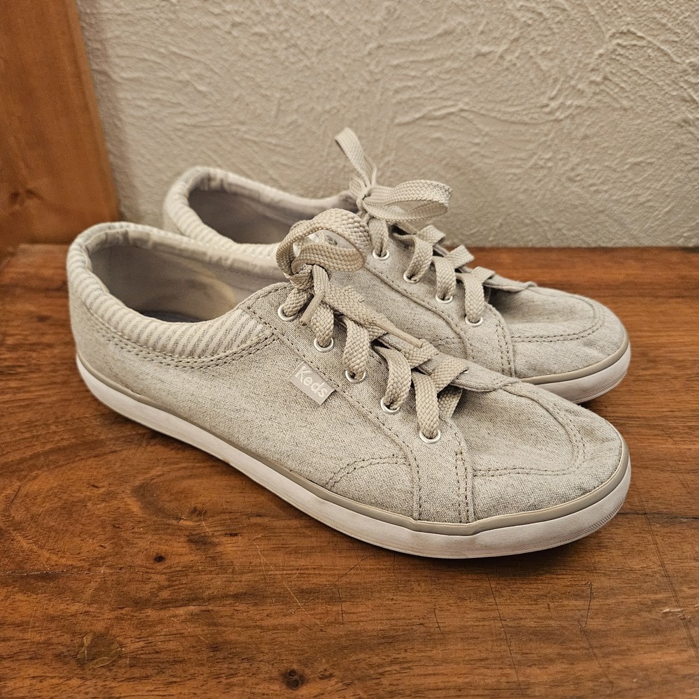 Keds Womens Size 6 Center Athletic Low Sneakers WF61858 Gray Fabric Dream Foam